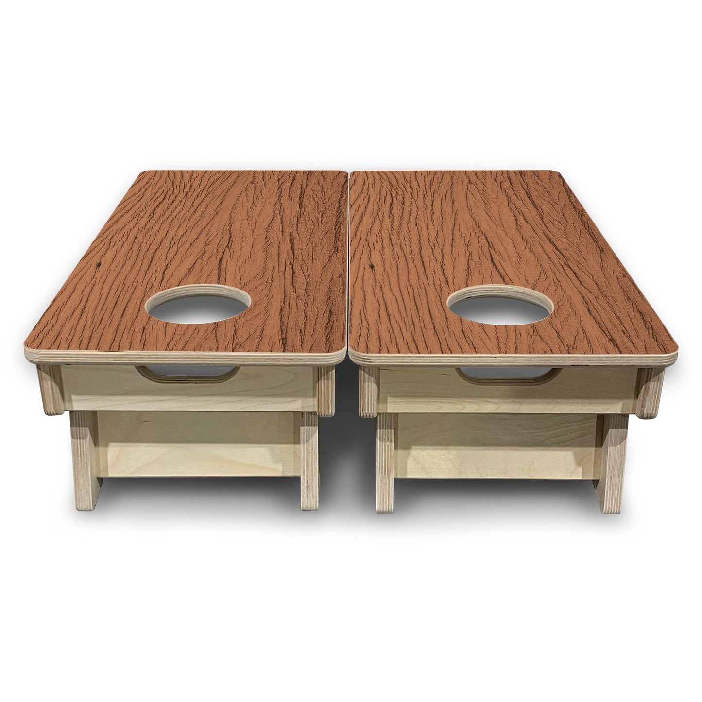 Mini Cornhole Boards - Brown Wood