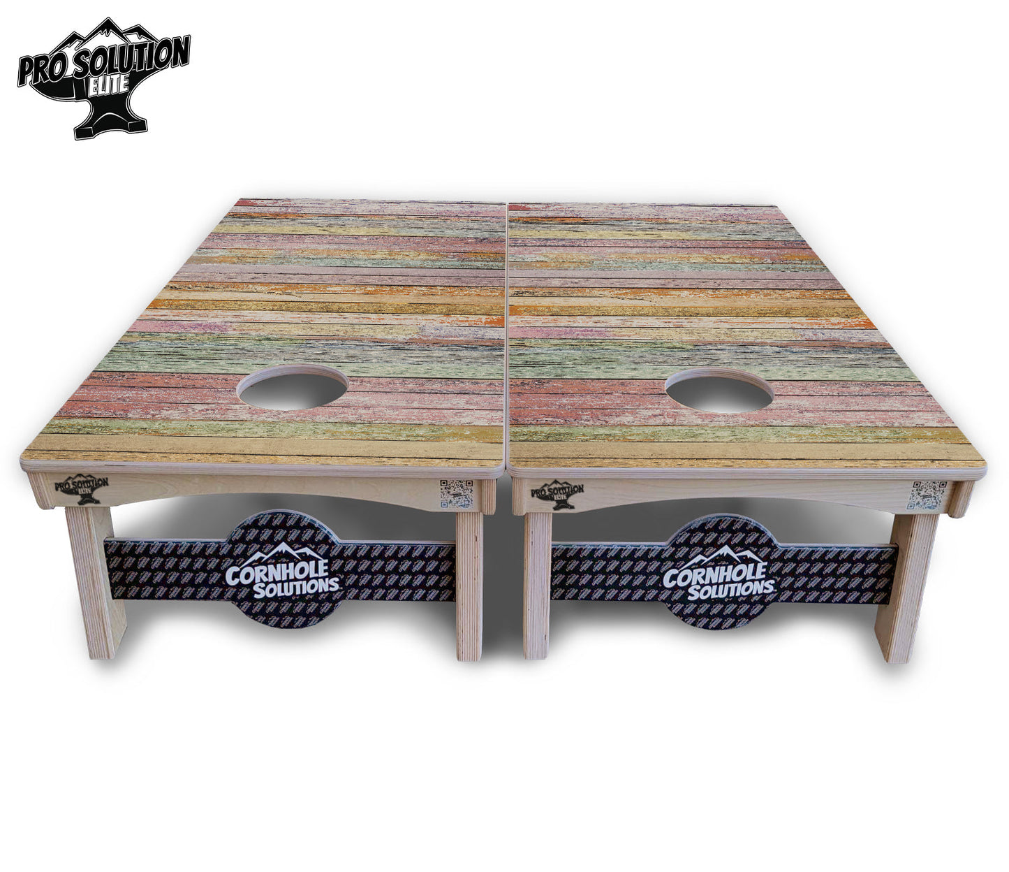 Pastel Color Plank Cornhole Boards - Pro Solution Elite Series