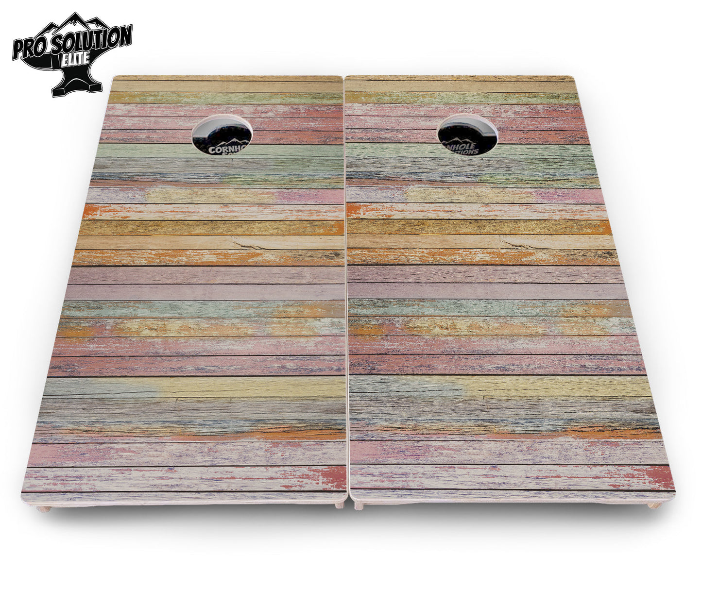 Pastel Color Plank Cornhole Boards - Pro Solution Elite Series