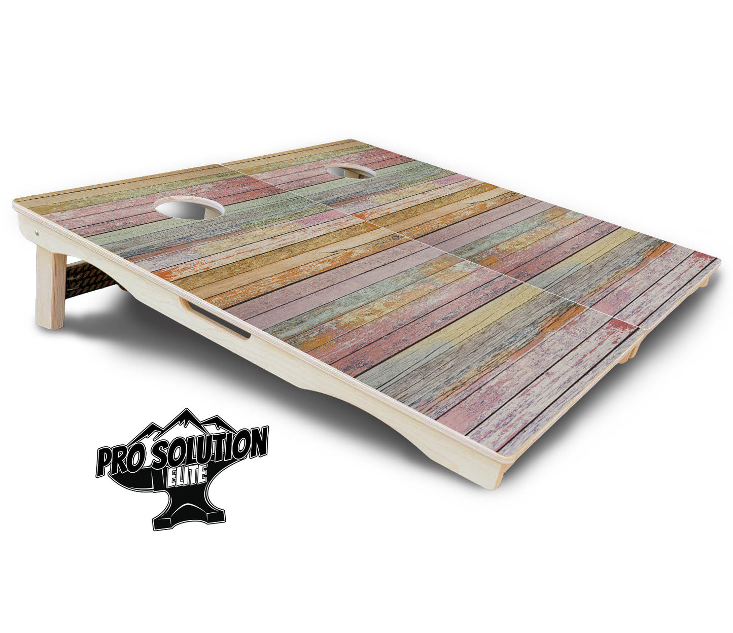 Pastel Color Plank Cornhole Boards - Pro Solution Elite Series