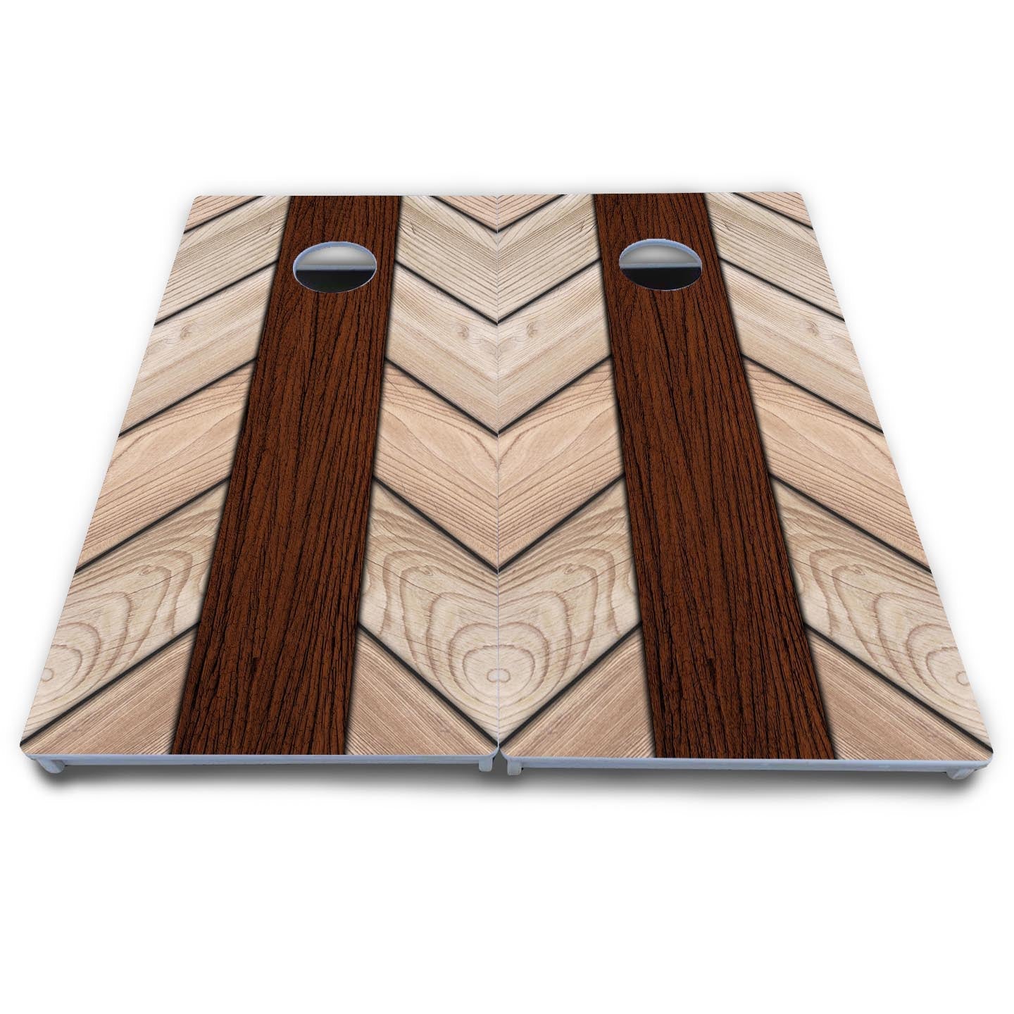Cream Planks Cornhole Boards - All Weather Series