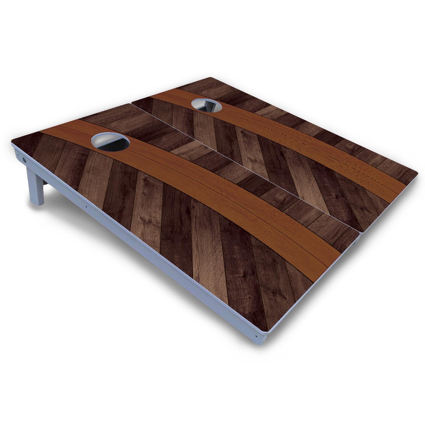 Curved Herringbone Cornhole Boards - All Weather Series