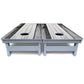Grey Two Tone Slats Cornhole Boards - All Weather Series