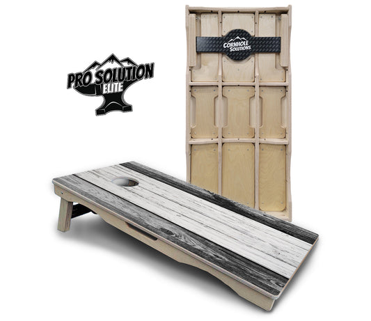 Grey Two Tone Slats Cornhole Boards - Pro Solution Elite Series