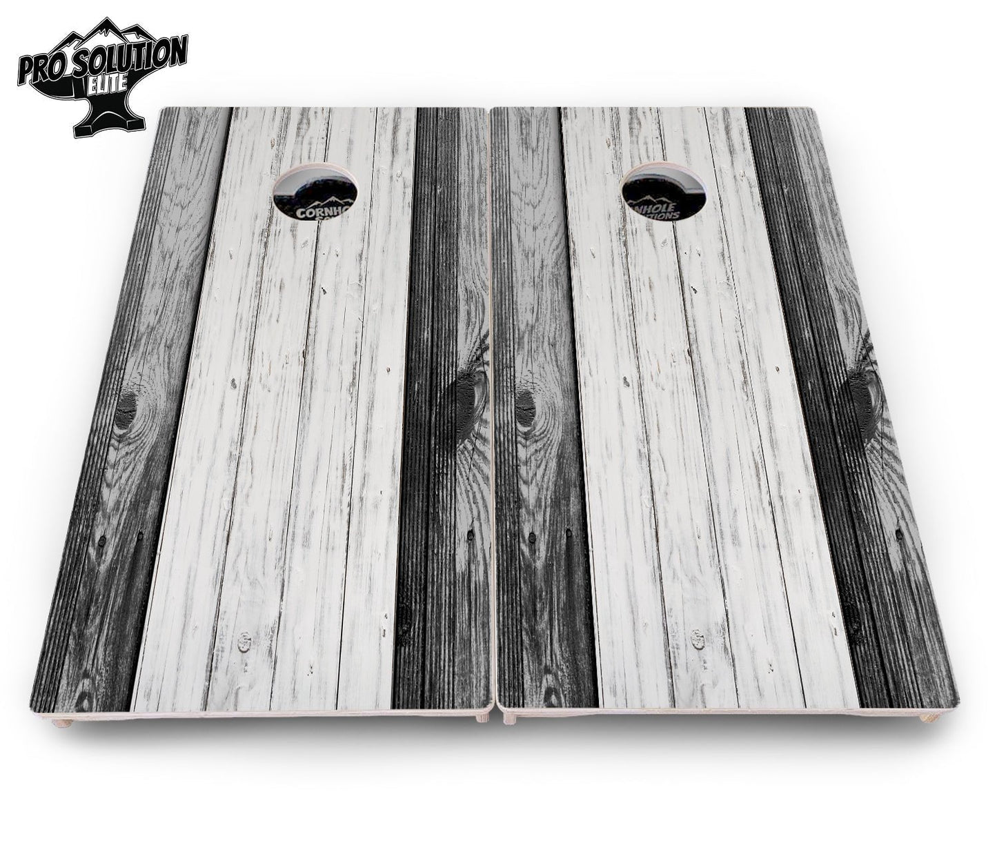 Grey Two Tone Slats Cornhole Boards - Pro Solution Elite Series