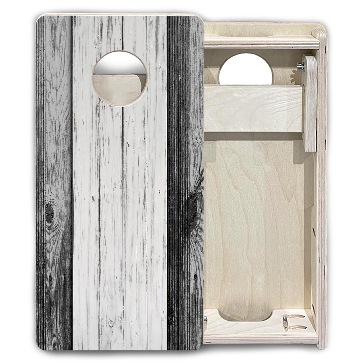 Grey Two Tone Slats - Mini or Vacation Size Cornhole Boards