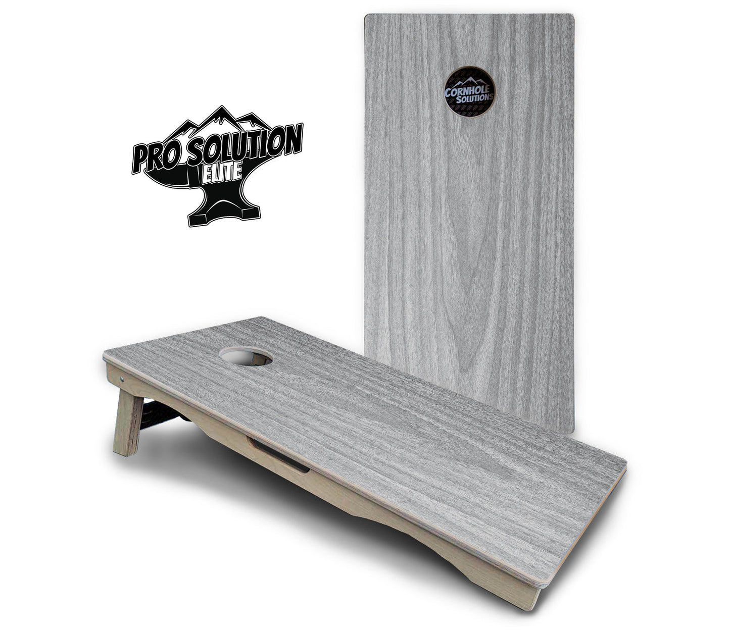 Light Grey Wood Cornhole Boards - Pro Solution Elite Series