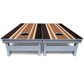 Brown Two Tone Stripes Cornhole Boards - All Weather Series