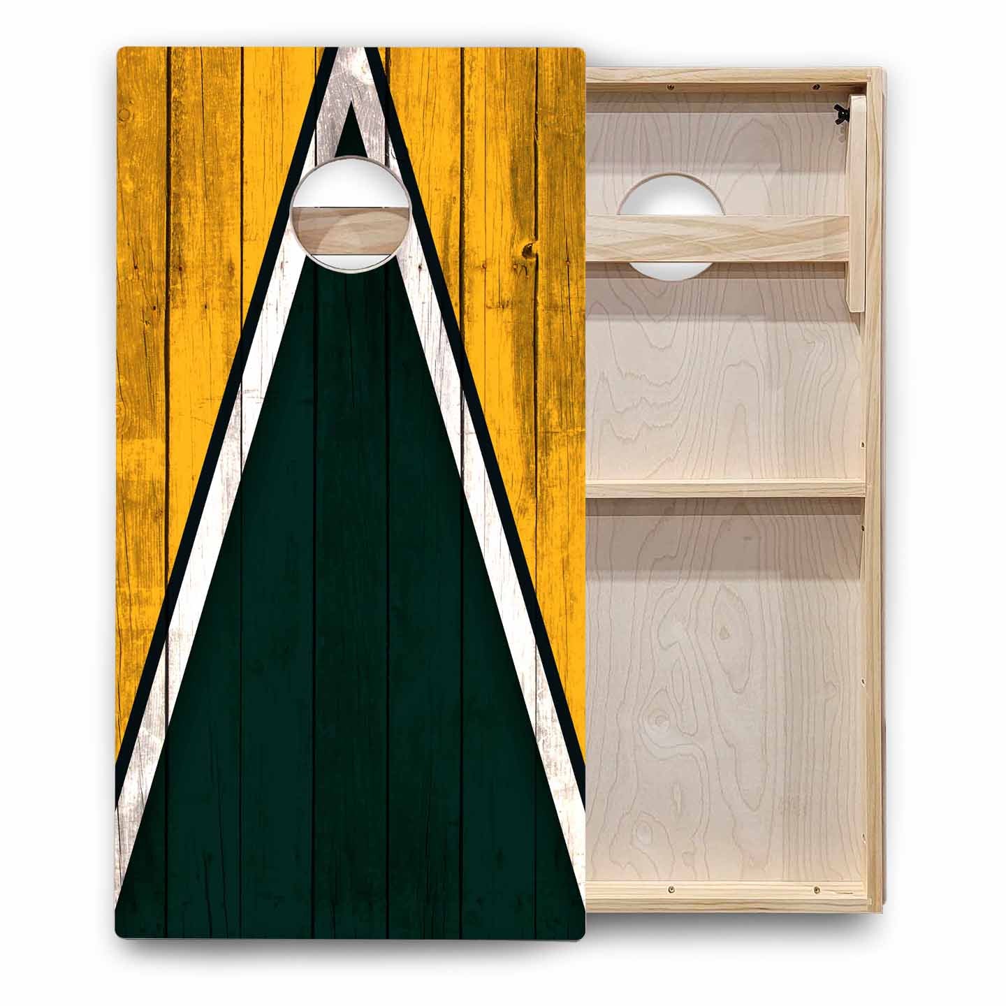Team Color Triangle Cornhole Boards - Backyard Series