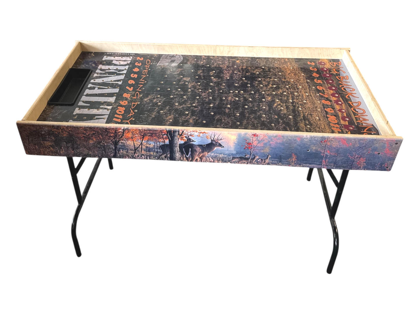 Big Buck Downs-  Jumbo Horse Game with Integrated Chip Pot Big Buck Derby Themed/ Hunting Themed Games/ Deer Themed Horse Racing/ Large Party Games/ Camping