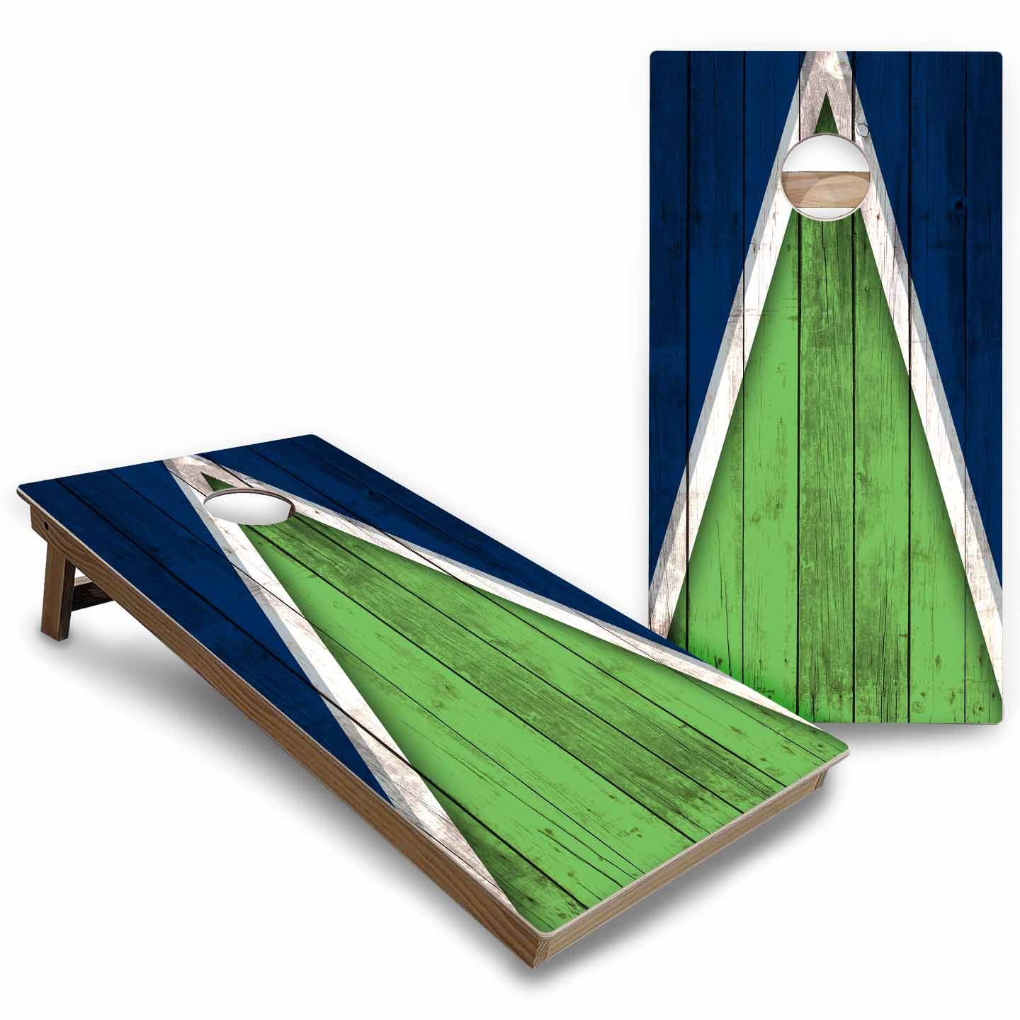 Team Color Triangle Cornhole Boards - Backyard Series