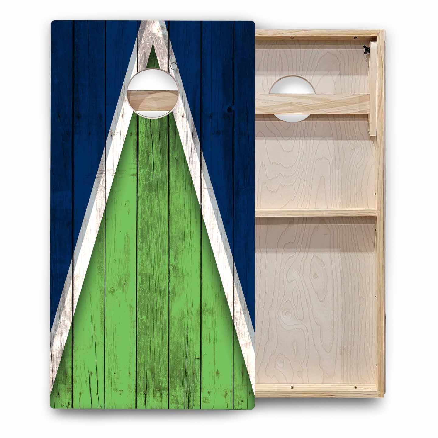 Team Color Triangle Cornhole Boards - Backyard Series