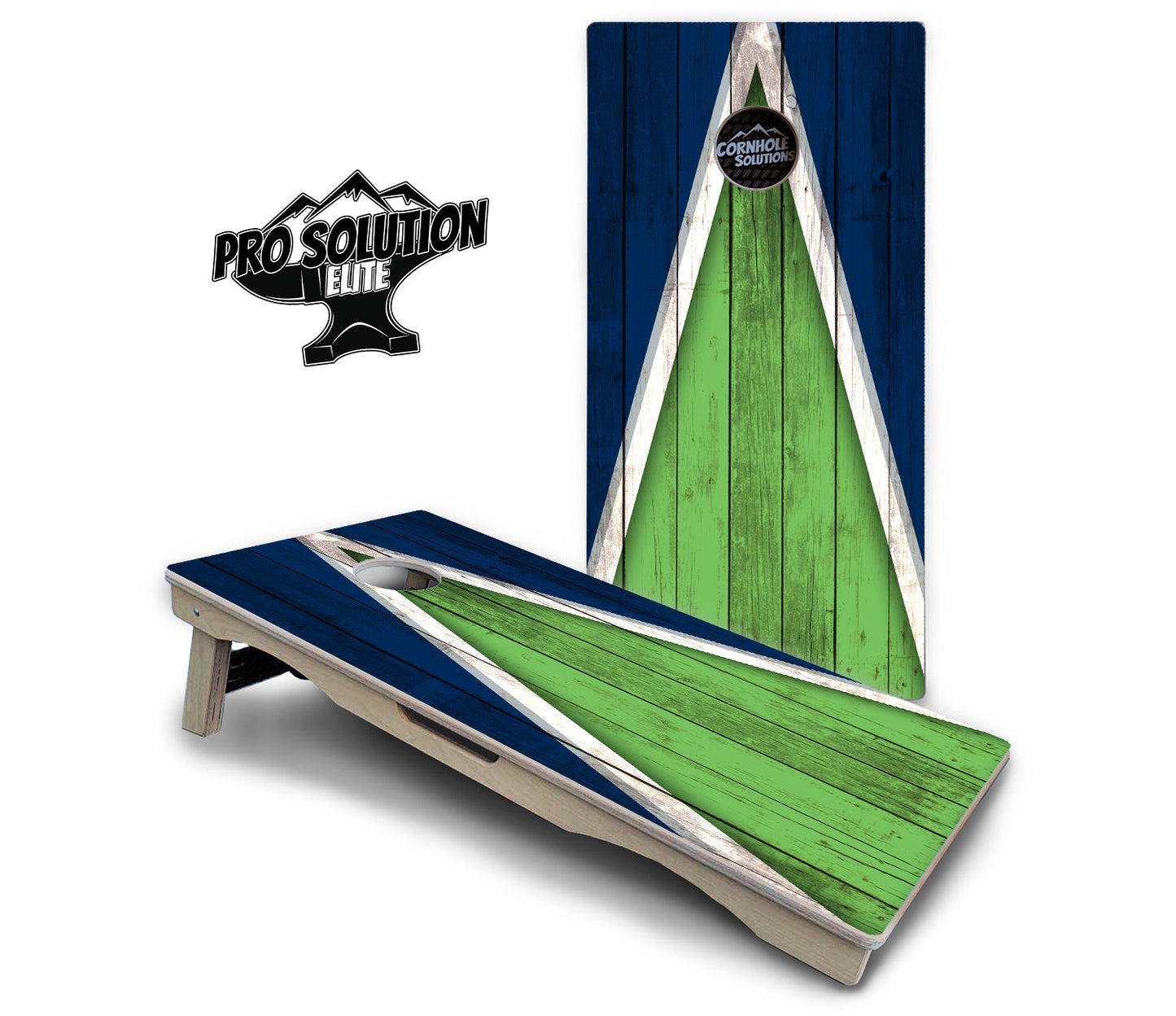 Team Color Triangle Cornhole Boards - Pro Solution Elite Series