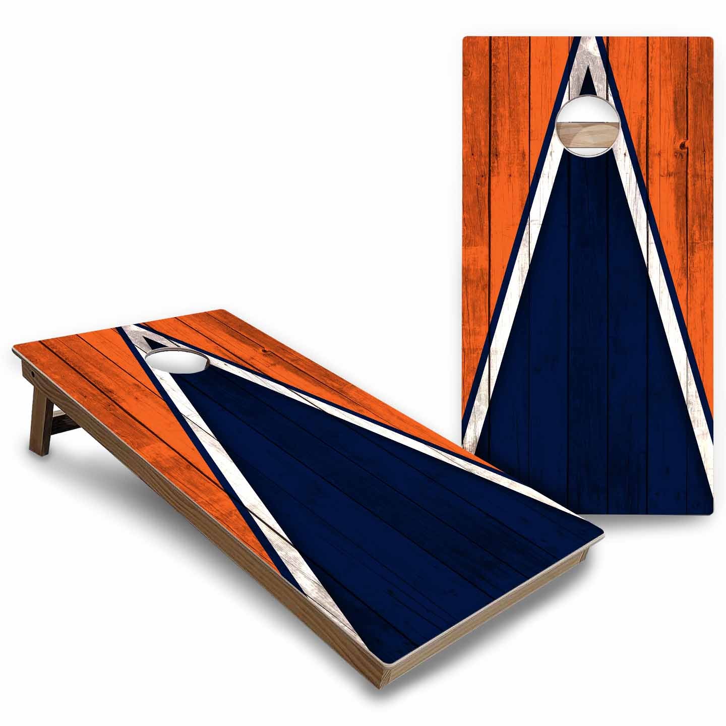 Team Color Triangle Cornhole Boards - Backyard Series