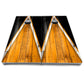 Orange/Black Triangle Cornhole Boards - All Weather Series