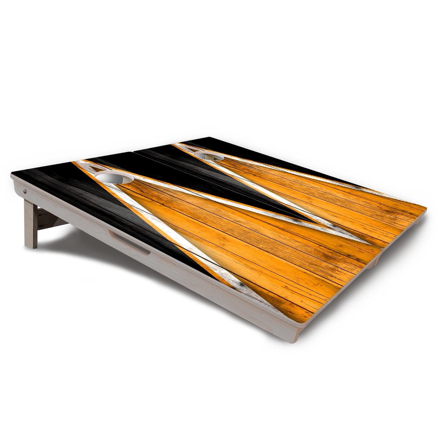 Orange / Black Triangle Cornhole Boards - Professional Tournament Series
