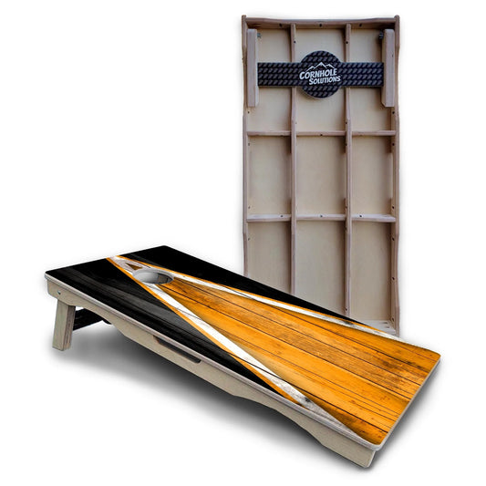 Black & Orange Triangle Cornhole Boards – Pro Lite or Pro Elite