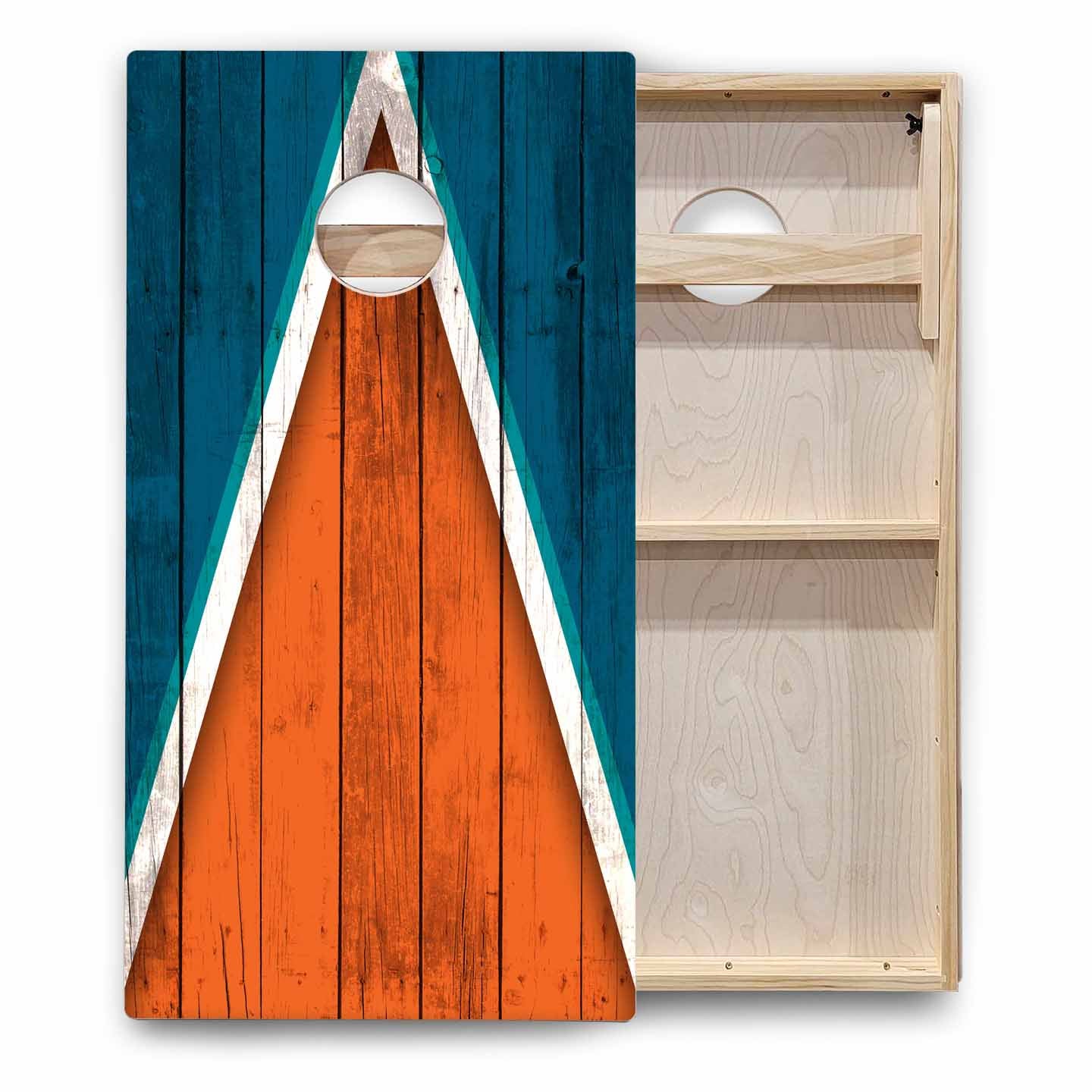 Team Color Triangle Cornhole Boards - Backyard Series
