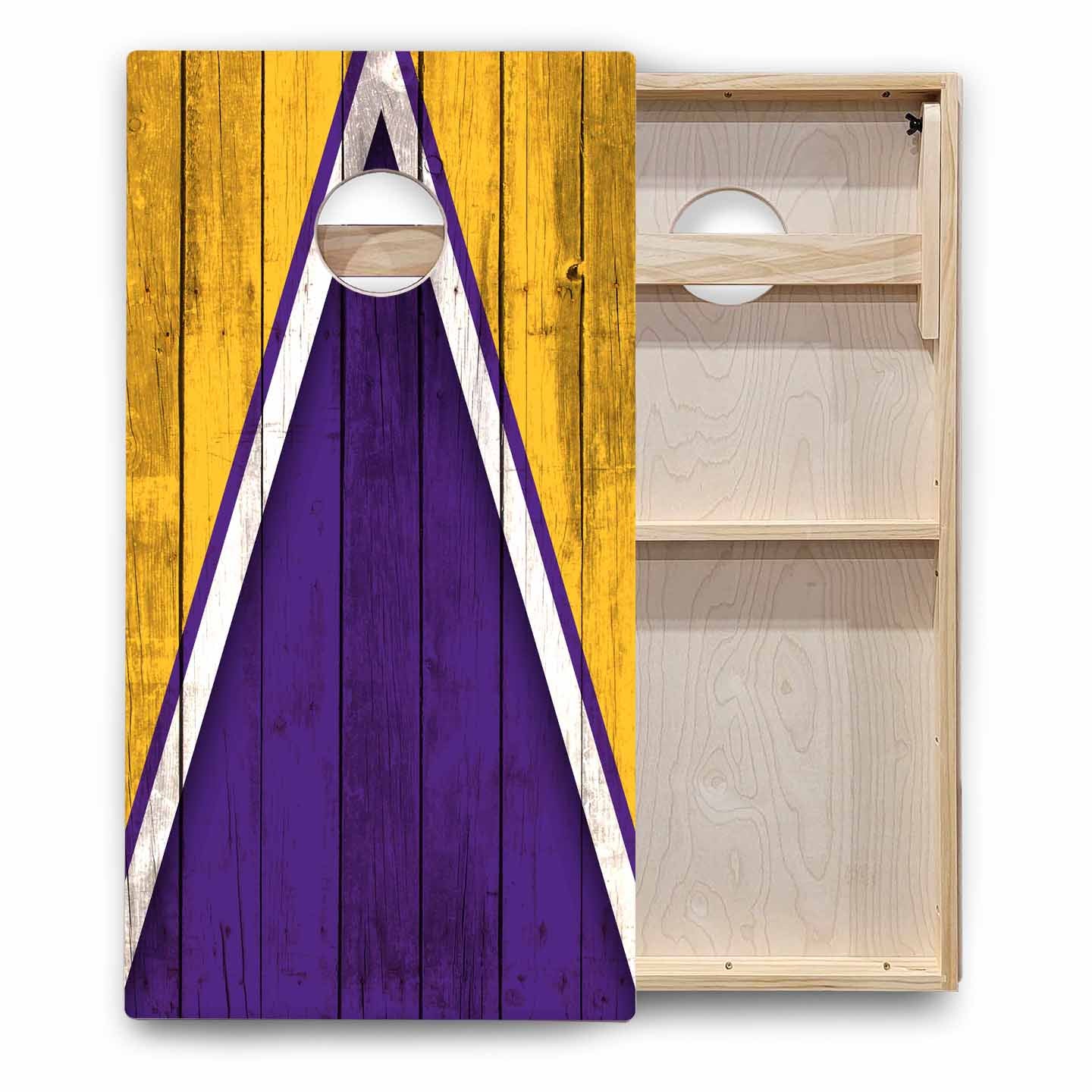 Team Color Triangle Cornhole Boards - Backyard Series