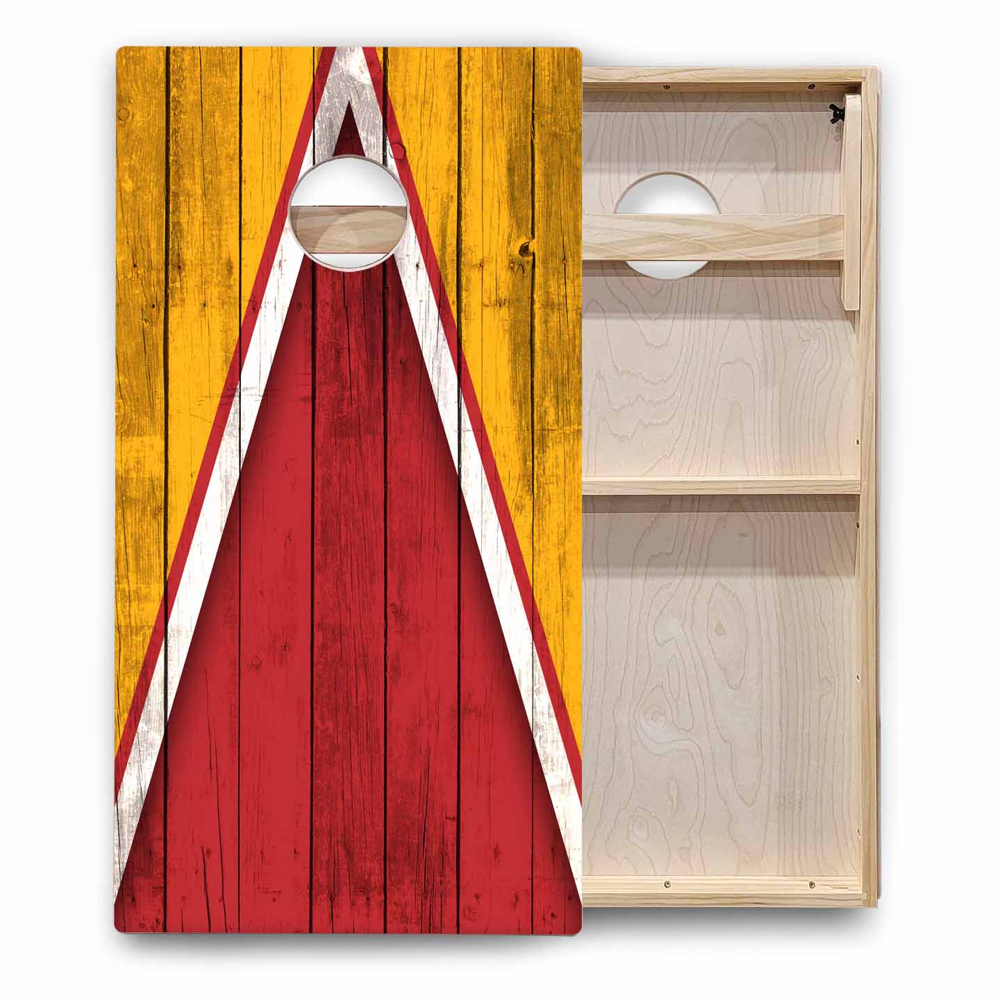 Team Color Triangle Cornhole Boards - Backyard Series