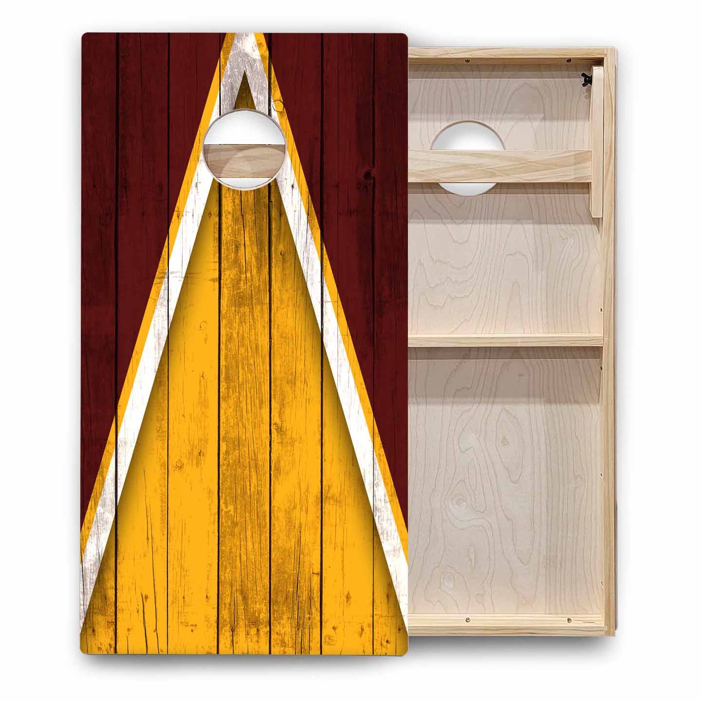 Team Color Triangle Cornhole Boards - Backyard Series