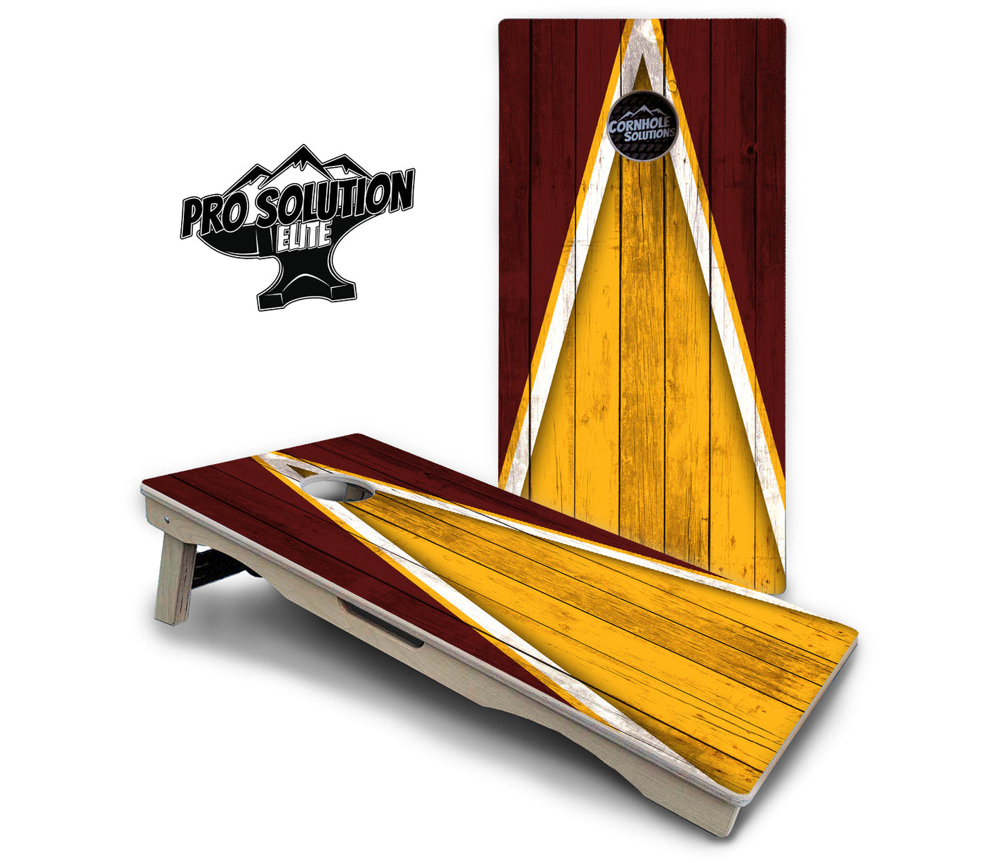 Team Color Triangle Cornhole Boards - Pro Solution Elite Series