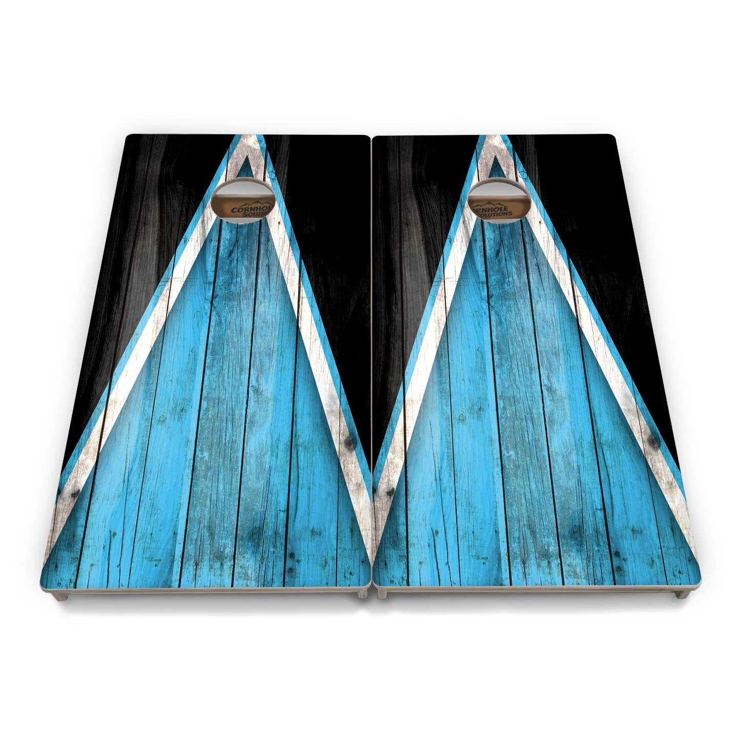 Sky Blue Triangle Cornhole Boards - Professional Tournament Series - Free Shipping!