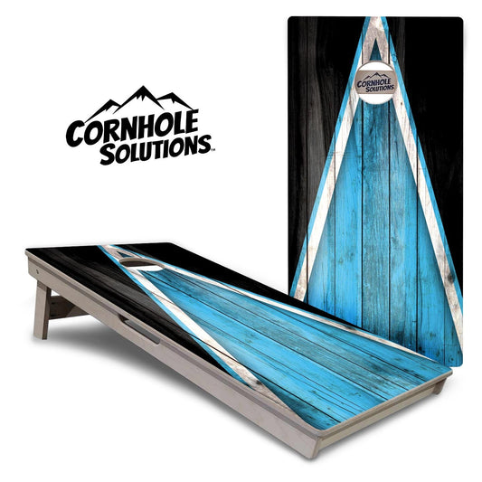 Sky Blue Triangle Cornhole Boards - Professional Tournament Series - Free Shipping!