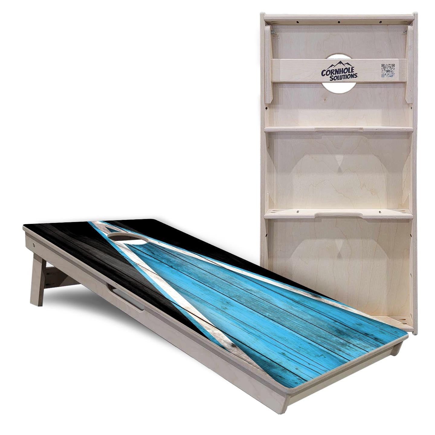 Sky Blue Triangle Cornhole Boards - Professional Tournament Series - Free Shipping!