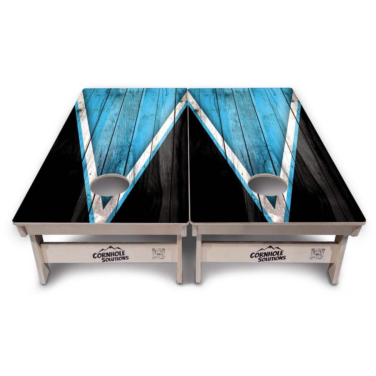 Sky Blue Triangle Cornhole Boards – Tournament Series