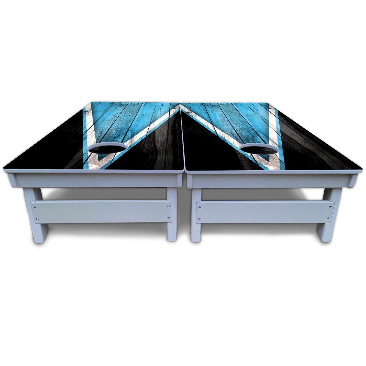 Sky Blue Triangle Cornhole Boards - All Weather Series