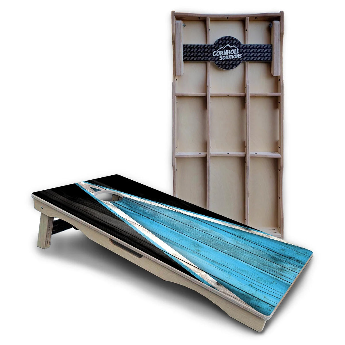 Sky Blue Triangle Cornhole Boards – Pro Lite or Pro Elite