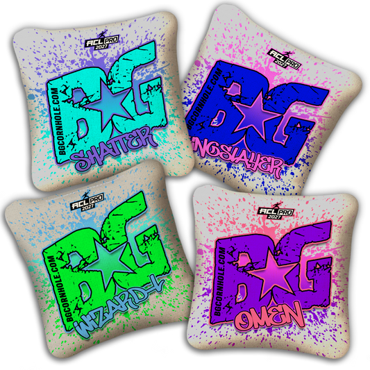 2027 BG Multiple Bag Models "PAINT SPLATTER" - ACL Pro Stamped Cornhole Bags - SET OF 4 BAGS