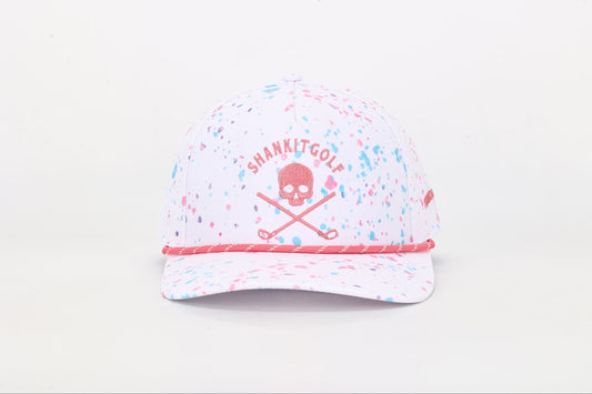 White Paint Splatter Golf Hat