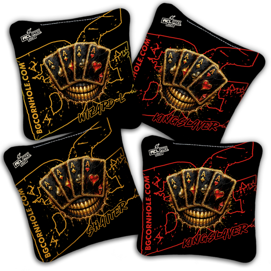 2027 BG Multiple Bag Models "DEAD MANS HAND " - ACL Pro Stamped Cornhole Bags - SET OF 4 BAGS