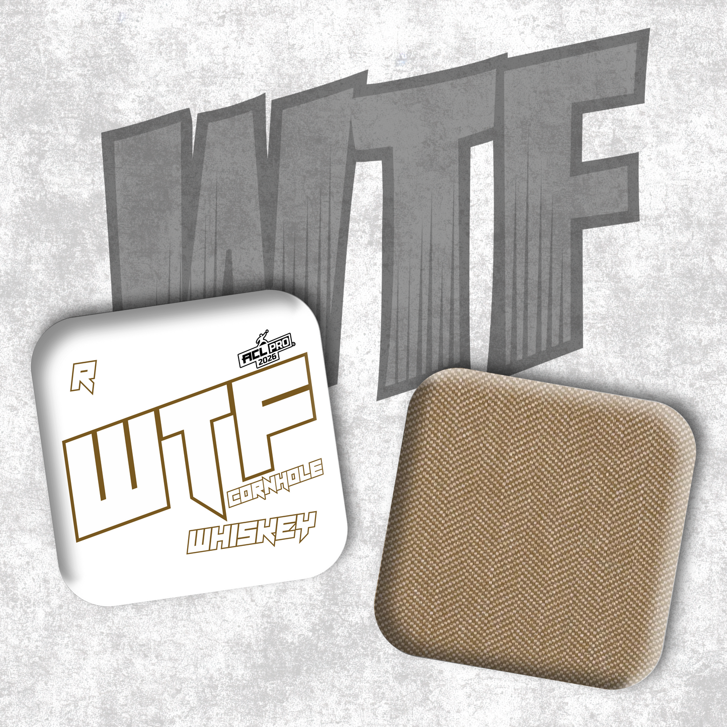 2026 WTF Whiskey OG Logo - ACL Pro Stamped Cornhole Bags - Set of 4 bags