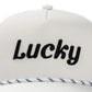White Cursive Hat