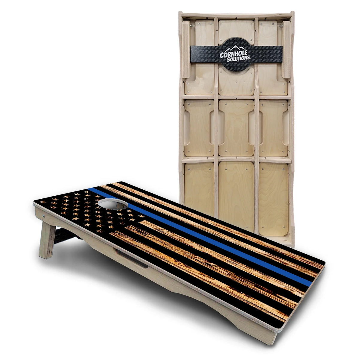First Responder Burnt Flag Cornhole Boards – Pro Lite or Pro Elite