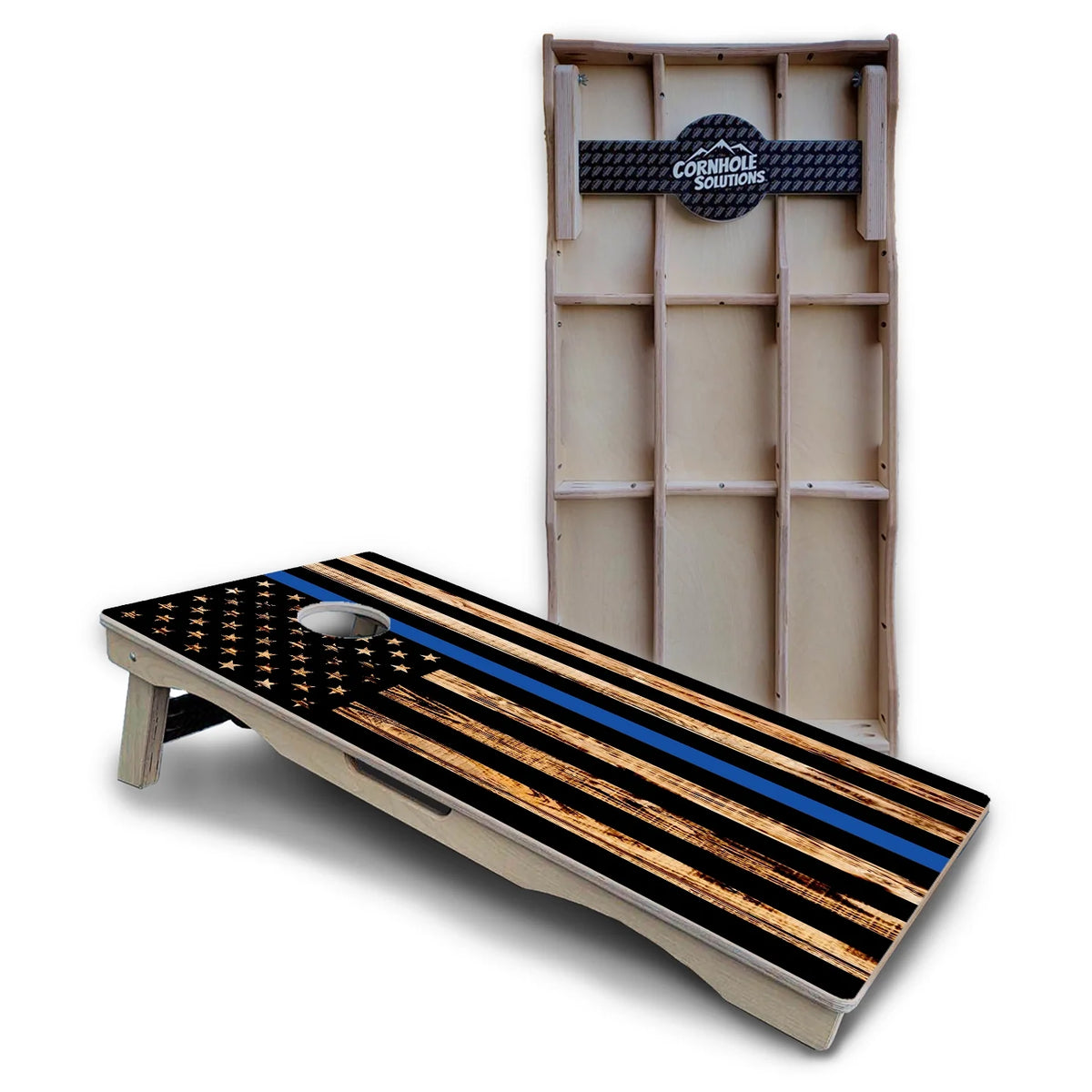 First Responder Burnt Flag Cornhole Boards – Pro Lite or Pro Elite