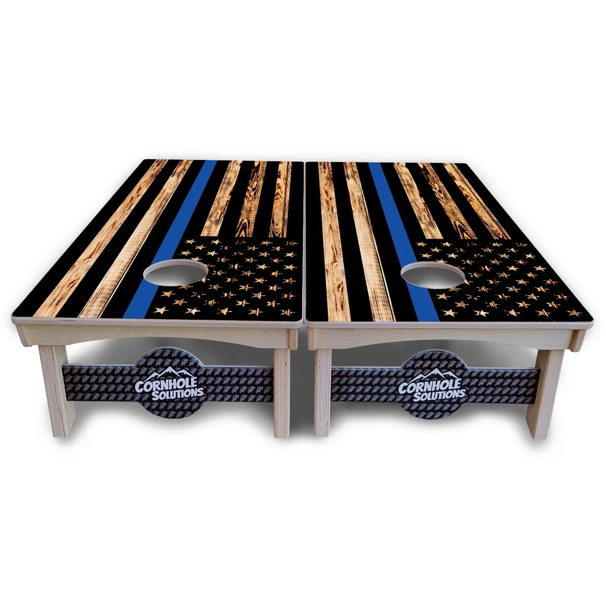 First Responder Burnt Flag Cornhole Boards – Pro Lite or Pro Elite