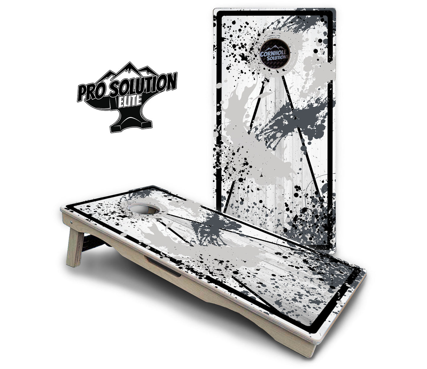 Paint Splatter Cornhole Boards - Pro Solution Elite Series