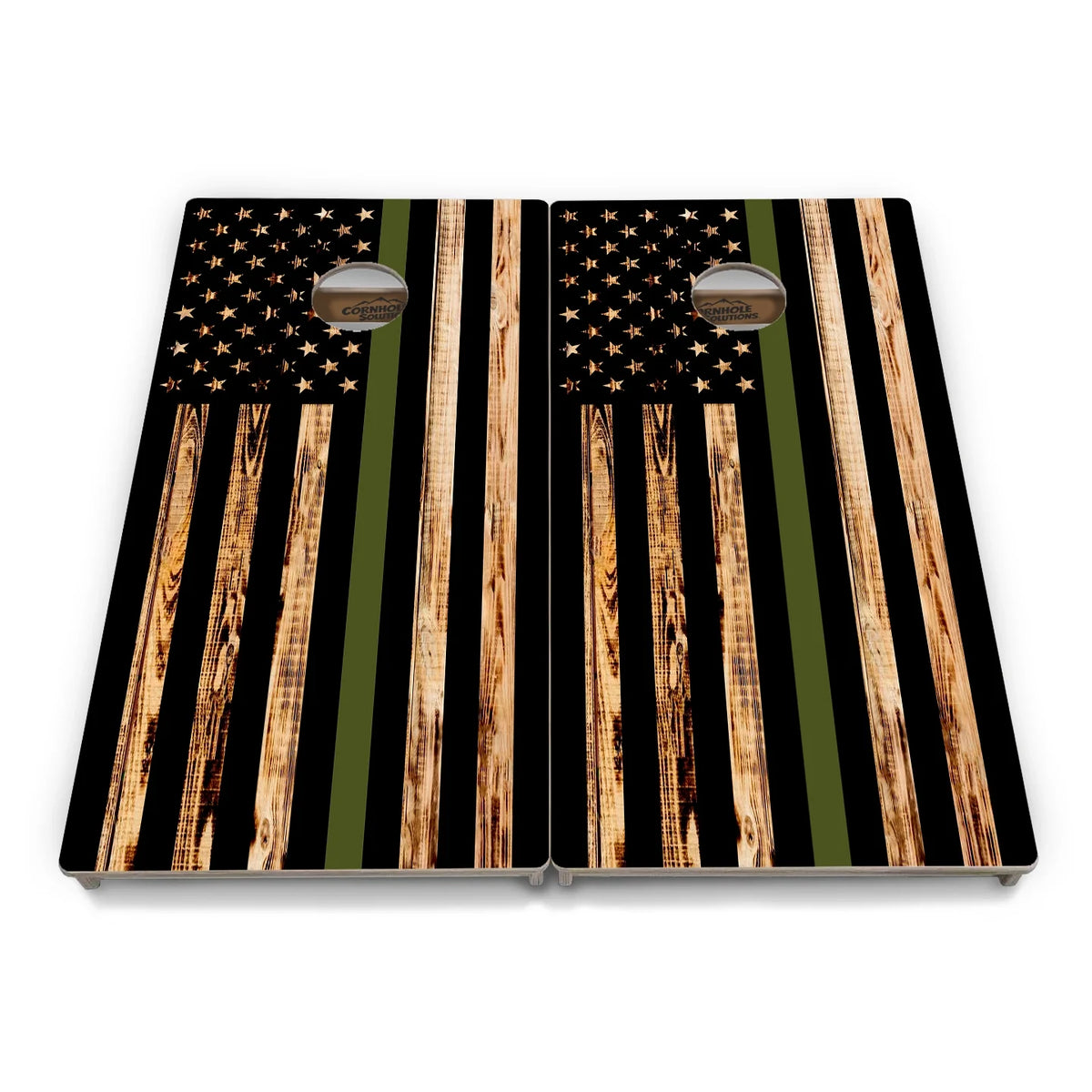 First Responder Rustic Flag Cornhole Boards – Tournament Series
