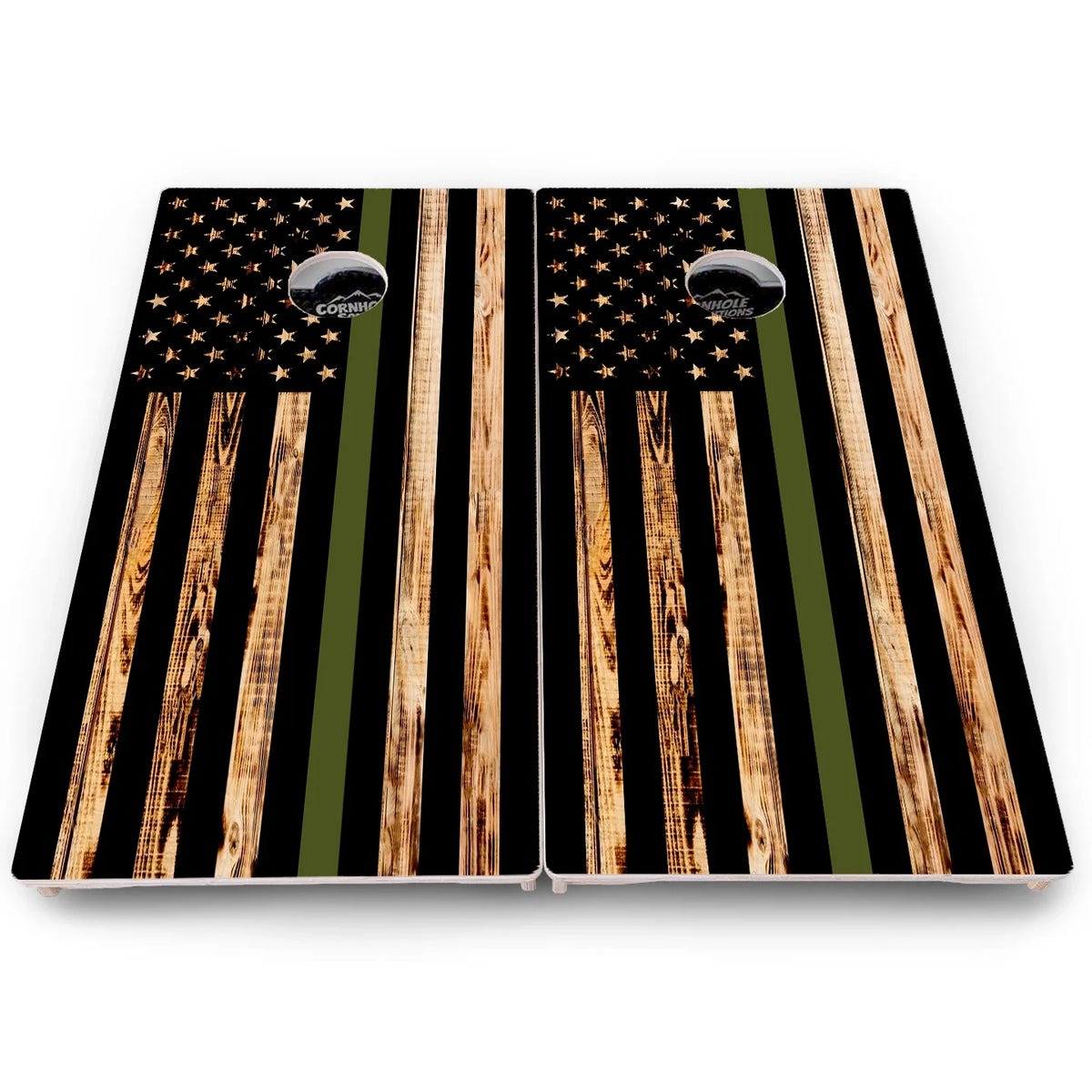 First Responder Burnt Flag Cornhole Boards – Pro Lite or Pro Elite