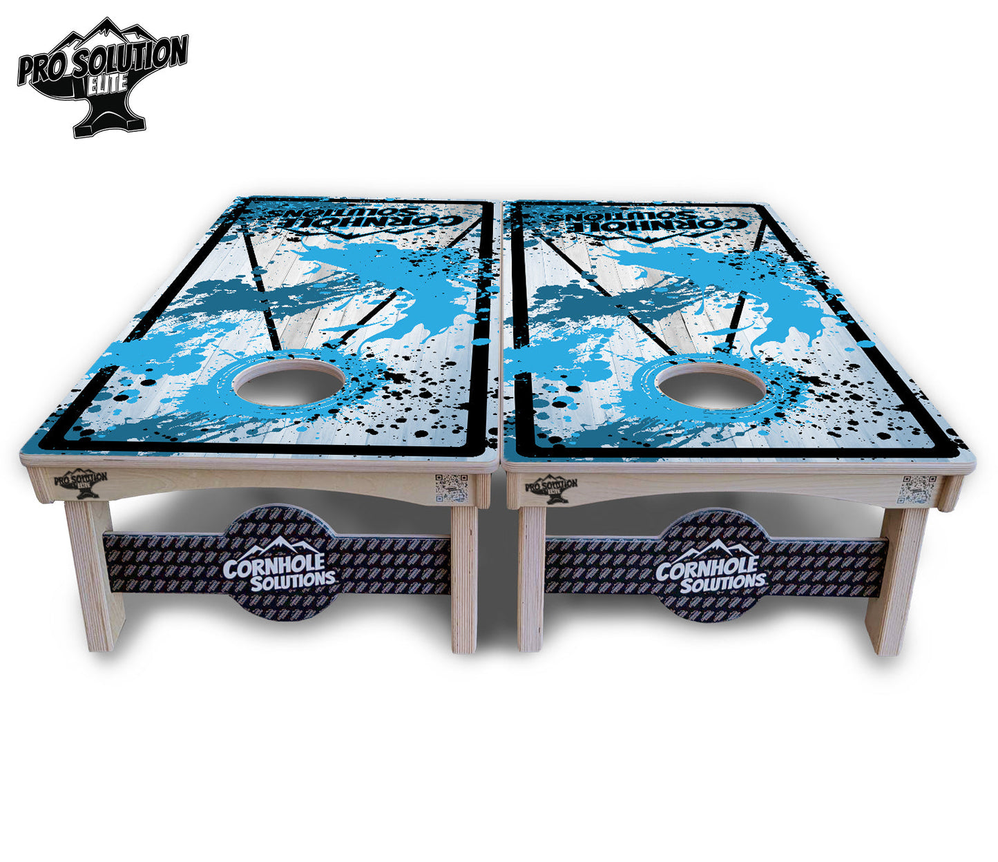 Paint Splatter CS Logo Cornhole Boards - Pro Solution Elite Series