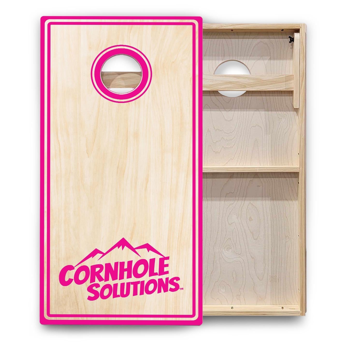 Pinstripe CS Logo Cornhole Boards - Backyard Series
