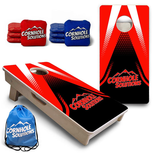 Red & Black Jersey CS Logo - Mini or Vacation Size Cornhole Boards