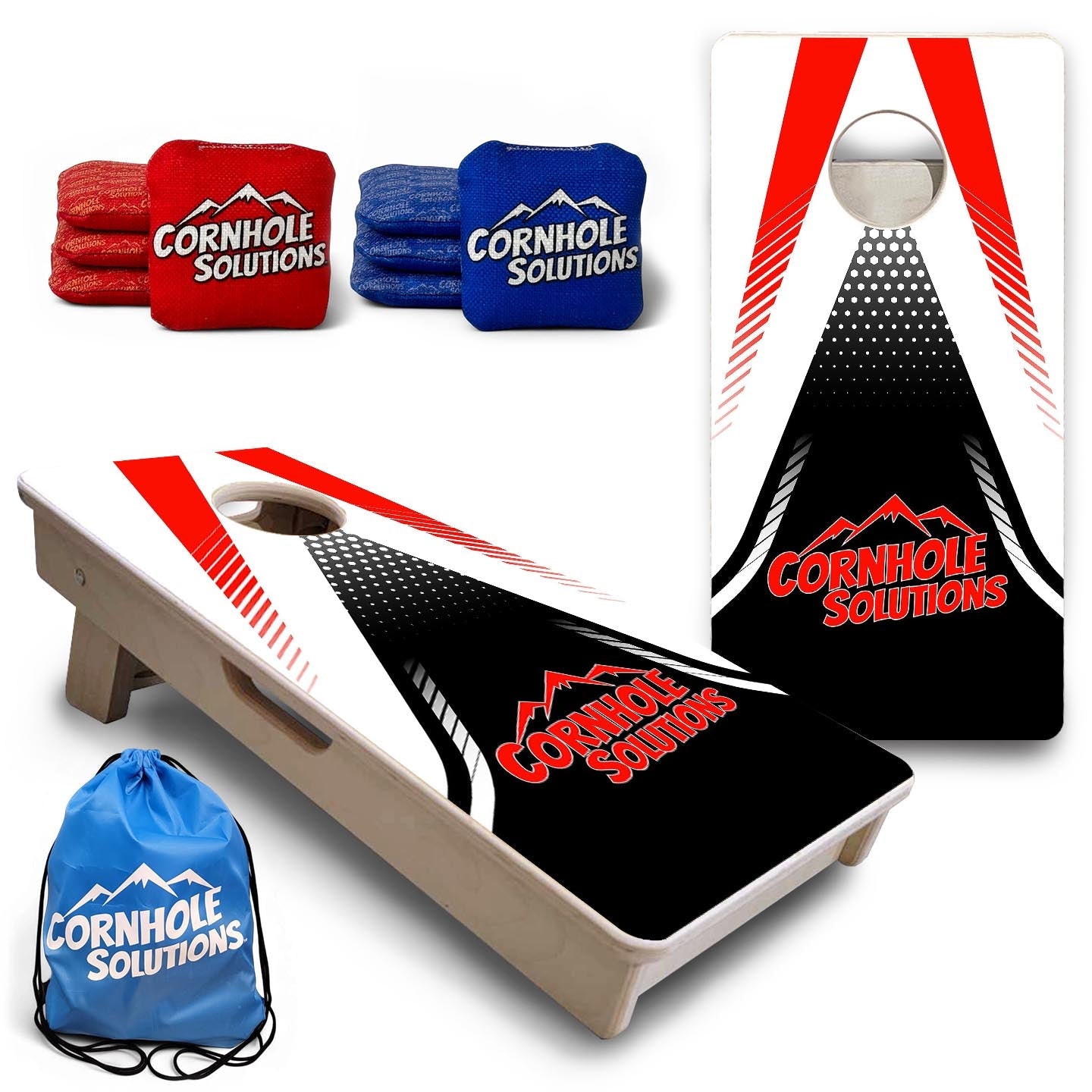 White & Black Jersey - Mini Cornhole Board Set (12" x 24") with 8 Mini Bags