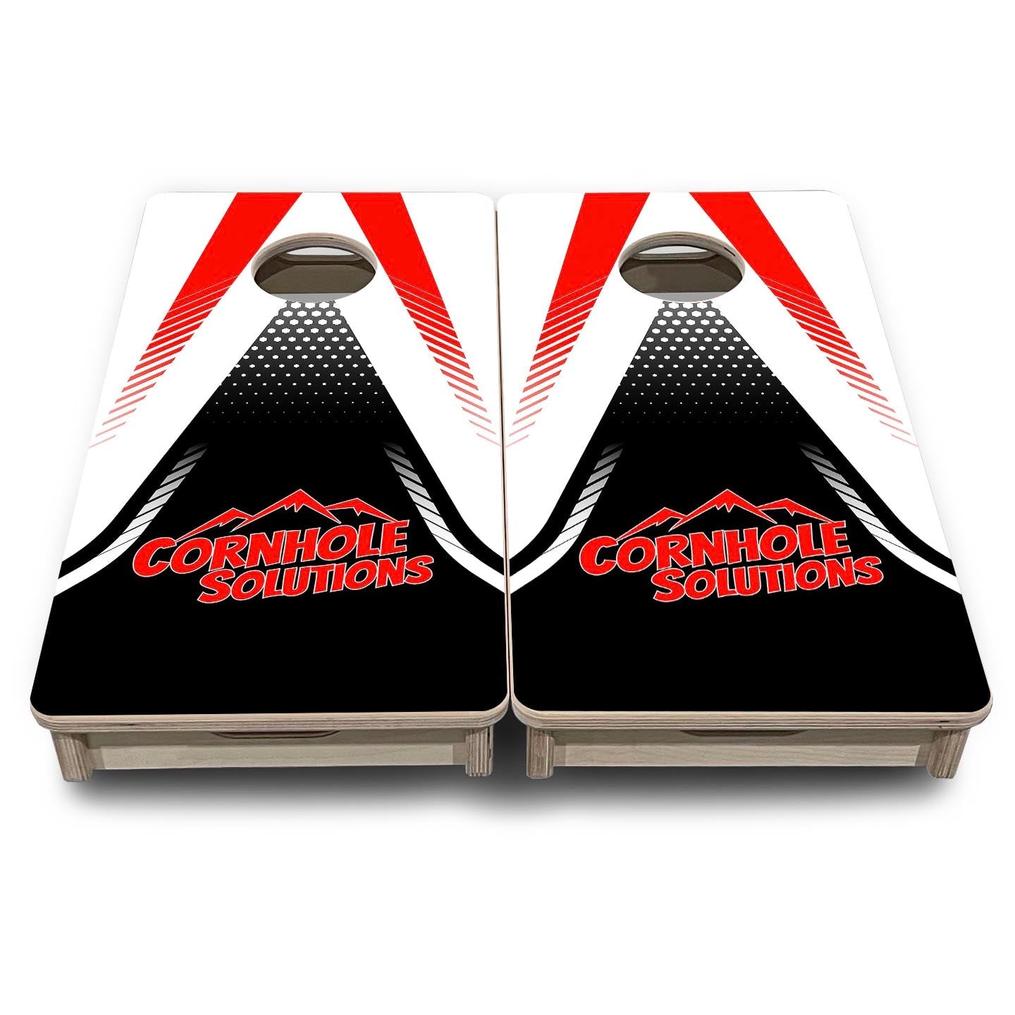 White & Black Jersey - Mini Cornhole Board Set (12" x 24") with 8 Mini Bags
