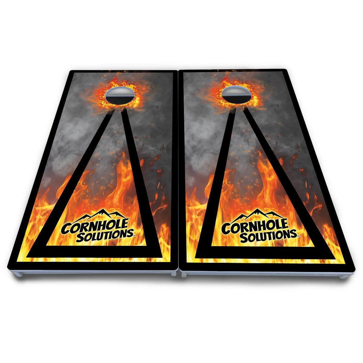 Fire Triangle CS Logo Cornhole Boards - All Weather Series