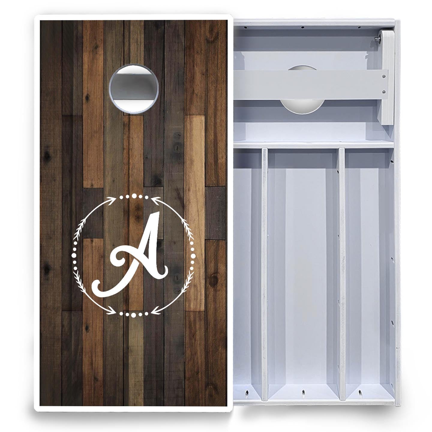 Wood Wreath Letter Cornhole Boards - All Weather Series